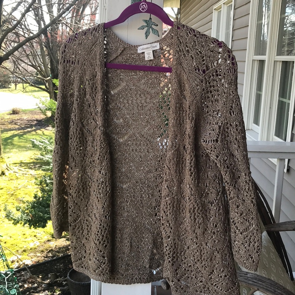Coldwater Creek Crocheted Cardigan
